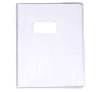 Calligraphe 73001C - Crystal Clear Notebook Protector - Dimensions: 17x22 cm - 12/100th with Label Holder - Smooth Transparent PVC - Manufactured in France