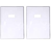 Calligraphe 73201C One Crystal Clear Notebook Protector - A4 21x29.7 cm - 12/100th with Label Holder - Smooth Transparent PVC (Pack of 2)