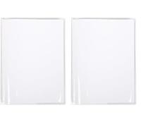Calligraphe 73500C A Crystal Clear Notebook Cover - 24x32 cm - 22/100th with Bookmark Flaps - Smooth Transparent PVC (Pack of 2)