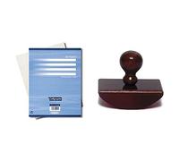 Calligraphe Blotting Paper, 16 x 21 cm, Plain, 10 Sheets, 100g - Pack of 10 Sheets with Herbin 25000T- Stained Wooden Blotting Pad