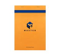 Calligrapher 10705C A Master Notepad Stapled in Orange Head (a Clairefontaine Brand) - A5 14,8x21 cm - 100 Square Ruled Sheets - 70 g Paper - Coated Card Cover