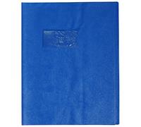 Calligrapher 72002C Victoria Blue Leather Grain Notebook Cover - 17x22 cm - 22/100th with Label Holder - Opaque PVC
