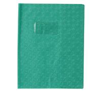 Calligrapher 72015C - A Green Diamond Grain Notebook Cover - Dimensions: 17 x 22 cm - 18/100th with Label Holder - Opaque PVC - Manufactured in France