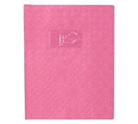 Calligrapher 72019C - One Grain Diamond Notebook Cover Pink - Dimensions: 17 x 22 cm - 18/100th with Label Holder - Opaque PVC - Manufactured in France