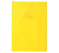 Calligrapher 72214C - Yellow Grain Diamond Notebook Protector - Size: A4 21x29,7 cm - 18/100th with Label Holder - Opaque PVC - Manufactured in France