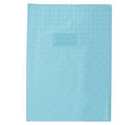Calligrapher 72222C - Light Blue Diamond Grain Notebook Protector - Size: A4 21x29,7 cm - 18/100th with Label Holder - Opaque PVC - Manufactured in France