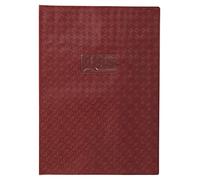 Calligrapher 72226C - One Grain Diamond Brown Notebook Protector - Dimensions: A4 21x29,7 cm - 18/100 with Label Holder - Opaque PVC - Manufactured in France