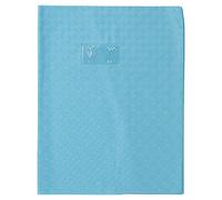 Calligrapher 72422C - A Light Blue Diamond Grain Notebook Protector - Size: 24x32 cm - 18/100th with Label Holder - Opaque PVC - Manufactured in France