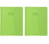 Calligrapher 72425C Clear Grain Diamond Notebook Protector - 24x32 cm - 18/100th with Label Holder - Opaque PVC (Pack of 2)