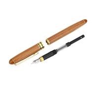 Calligraphy Art Pen with Broad Stub Nib Tip for Gothic Arabic Italic Writing Piston-Style Ink Reservoir Bamboo Plywood Handle Great Calligraphists Artists Students Enthusiasts