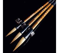 Calligraphy Brush Set, 3 Pieces, Pure Weasel Bristle, Small, Medium, Large Brush, Calligraphy Tool, Calligraphy Set, Stationery
