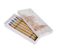 Calligraphy Dip Pen for Beginners, 5PCS Calligraphy Oblique Dip Pen Set Fluid Writer Pen Comic Pen Nib Set Calligraphy Pen Set with Case for Writing, Painting, Signing, Sketching (Round nib set)