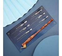 Calligraphy Dip Pen Set Beautiful English Writing Practice Gift Light Weight Cyan Resin Pen for English Calligraphy Practicing (Brown)