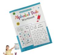Calligraphy Exercises, English Alphabet Notebook, A4 Size, Interactive Book with Letters to Trace 3-6 Years for Children Home Kindergarten Travel
