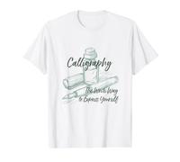 Calligraphy Humor The Write Way to Express Yourself Value Graphic T-Shirt, Men, White, M