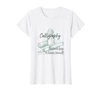Calligraphy Humor The Write Way to Express Yourself Value Graphic T-Shirt, Women, White, XS