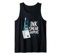 Calligraphy Ink Smear Penmanship Tank Top