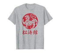 Calligraphy Martial Arts Year Tiger Symbol Karate Shotokan T-Shirt, Men, Heather Grey, 3X-Large