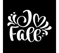 Calligraphy Phrases give Thanks i Love Fall Grateful be Thankful Vinyl Wall Stickers 50.4x69.3cm Do not Damage The Wall Surface White