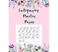 Calligraphy Practice Paper: 8.5” x 11” Letter Size | 100 Practice Sheets with 55° Slant Guides for Copperplate Calligraphy, Pointed Pen Lettering, and Calligraphy Practice