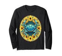 Callinectes sapidus and Black Eyed Susan Flowers Long Sleeve T-Shirt