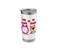 Calling All Cat Lovers for Midnight Meowing Clock Stainless Steel Insulated Tumbler
