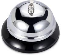 Calling Bell Reception Call Bell - 8,5cm Hand Service Desk Bell with Metal Anti-Rust Construction for Hotels Restaurants Schools Bar and Classic Concierge Use