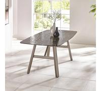 Callisto Dining Table - 8 Seater - 200cm - Smoked Bubble Glass