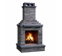 Callow Dark Stone Outdoor Wood Burning Fireplace Self Assembly Kit