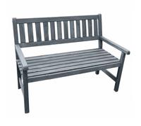 Callow Johanna 2-Seater Garden Bench - 71D X 125W X 91H - Timber/metal - Grey