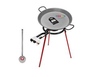 Callow Original Paella K07 Paella Cooking Set With 46Cm Polished Steel Paella Pan