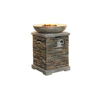 Callow Premium Slate Effect Gas Fire Pit & Fire Bowl in Stone Callow Stone