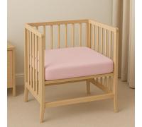 Callowesse 2 Pack Cot/Mini Cot Bed Fitted Sheets 60x120cm - Organic Cotton Baby Bedding with Elasticated Edges for Snug Fit - Soft Pink