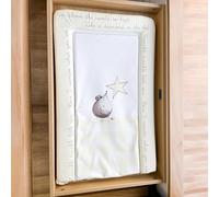 Callowesse Baby Changing Mat 76x45cm. Waterproof, Wipe Clean, Raised Edges, Portable and Foldable - Mouse and Star