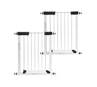 Callowesse Kuvasz Narrow Child & Pet Gate, 76cm High, Fits Openings 66-73cm, Pack of 2. Pressure-Fitted, No Screws, for Narrow Doorways, Stairs & Hallways. Extensions Available (White)