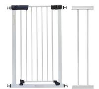 Callowesse Kuvasz Tall & Narrow Child and Pet Gate 96cm High, Fits Openings of 80-87cm. Includes 14cm Extension. Pressure Fitted No Screws for Doorways, Stairs and Hallways. White