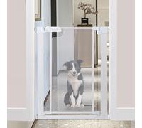 Callowesse Metal Mesh Child & Pet Pressure Fit Safety Gate 75-82cm x H76cm. Suitable for Doors and Stairs - Glacial