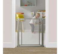 Callowesse Metal Mesh Child & Pet Pressure Fit Safety Gate 75-82cm x H76cm. Suitable for Doors and Stairs - Ash