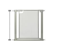 Callowesse Metal Mesh Child & Pet Pressure Fit Safety Gate 82-89cm x H76cm. Suitable for Doors and Stairs - Ash - Includes 7cm Extension