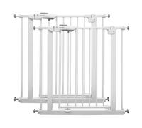 Callowesse Shiba Safety Gate, Easy Close, Pressure Fit, 75-85 cm x H78 cm, Pack of Two, White