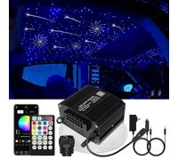 Callsky 2-in-1 Twinkle & Meteor Fiber Optic Starlight Headliner Kit, 360pcs 0.75mmx3m Fiber Stars + 180pcs Shooting Stars, APP & Remote Control, RGBW Star Lighting for Car/Home Ceiling Sky Decoration