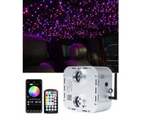 Callsky Dual Color Twinkle 32W Mixed 1110pcs*16.4ft Fiber Optic Starlight Headliner Kits 16.4ft Cable,High Brightness RGBW,Sound Activated APP/Remote Control for Home Car Ceiling Headliner Décor