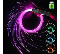 Callsky LED Fiber Optic Dance Whip, 360° Swivel 36 Mode Effects Super Bright Light Up Dance Whip Rave Toy Great for Raves Parties&Light Shows,Great for Whip Flow Show Events Festival Club(Black)
