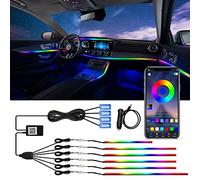 Callsky Symphony LED Multicolor Car Interior Light - Ambient Fiber Optic Accessories With APP Music Control for Universal Vehicle Decoration - Acrylic Atmosphere Lights (10 in 1)