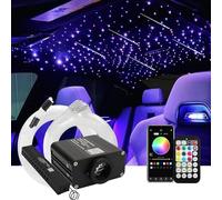 Callsky Upgraded 16W Twinkle Starlight Headliner Kit Shooting Star Twinkle&Sound Activated 600pcs 0.03in 9.8ft Cables Fiber Optic Lighting Meteor Kit for Car Home Ceiling Roof Decor