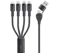 Callstel Multifunctional Charging Cable: 8 in 1 Charging / Data Cable USB-C/A to USB-C/Micro USB/Lightning 60 W, 30 cm (Fast Charging Cable iPhone, Charging Cables)