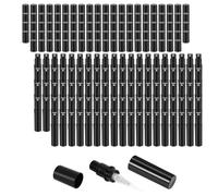 Callstick 100pcs/lot 2 ml black plastic perfume spray bottle sample sprayer atomizer perfume bottle