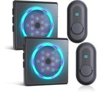 CallToU Hearing Impaired Doorbell with Strobe Light, 1000ft Long Range Wireless Door Bell, IPX5 Waterproof Button, 5 Adjustable Volume, Dual Sensory Alerts for Elderly/Seniors/Visually Impaired