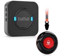 CallToU Personal Alarm for Elderly, Wireless Caregiver Pager System with Waterproof SOS Button & UK Plug-In Receiver, 500FT Long Range Emergency Call Bell for Elderly, Disabled & Home Care