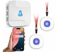 CallToU WiFi Personal alarms for elderly with 2 Call button & 1 Receiver